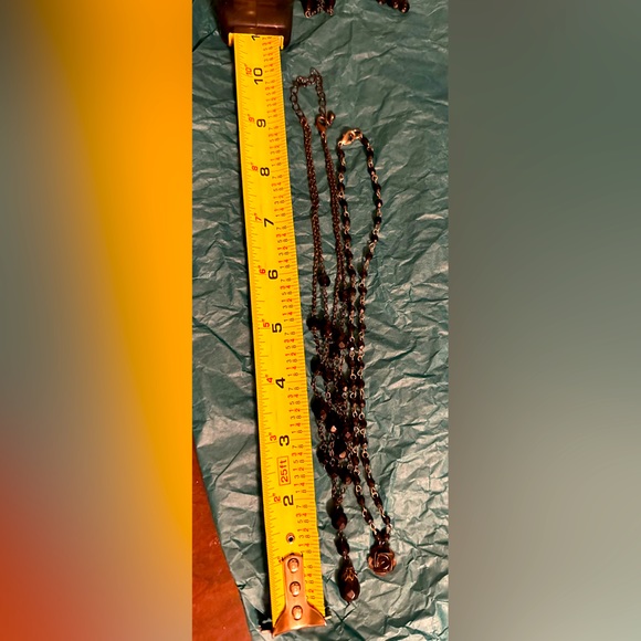 2 Black Czech bead necklaces and a pair of matching earrings. - Picture 9 of 10